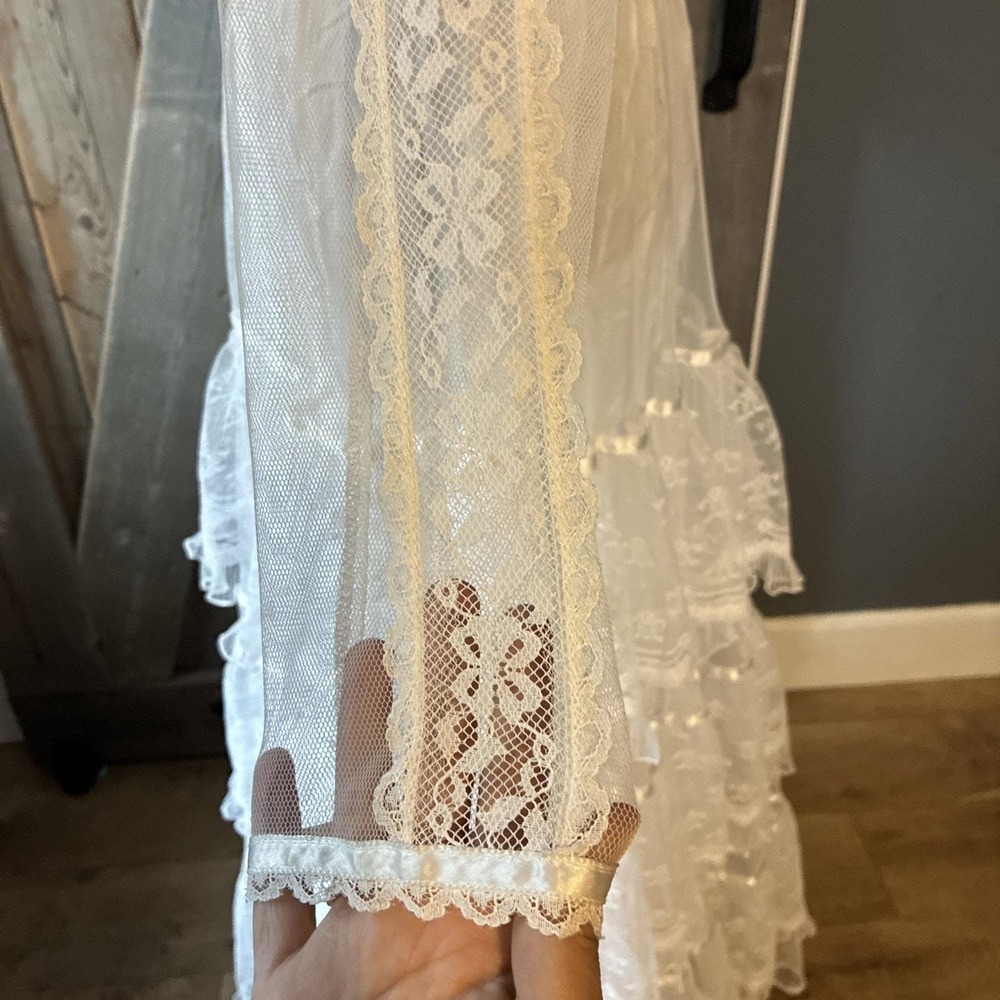VTG Gunne Sax Romantic Renaissance Bridal Collection Lace Dress Gown Sz 13 - Picture 8 of 17